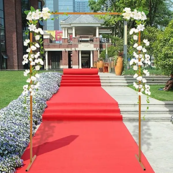 Bryllupsbue, Metalramme, 2X1.5M Dimensioner, Rektangulært Design, Egnet til Forskellige Begivenheder, Holdbar Konstruktion Buer, Spalier, Lysthuse Uden Tag