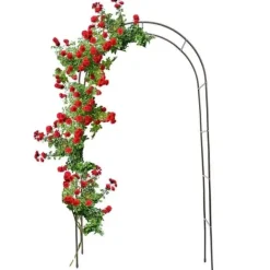 Buer, Spalier, Lysthuse Uden Tag^Bryllupshavebue, Metalstruktur, Tilpasseligt design, Egnet til klatreplanter,sort, XL