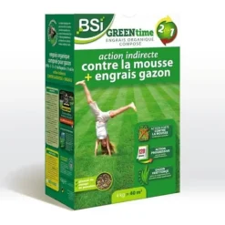 Sale BSI - Gräsgödsel - Greentime - Gödsla gräsmatta - upp till 40m² - 4kg Gødningsmidler