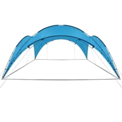 Telte & Lysthuse^Bueformet festtelt 450x450 cm - Ideelt til fester | Farve: Lyseblå | Størrelse: 450x450x265 cm