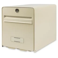 Postkasser & Brevindkast^BURG WACHTER Favor galvaniseret stålpostkasse - 2 døre - lys beige