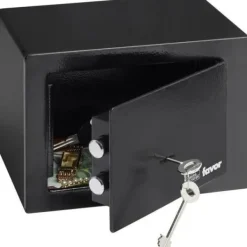 Clearance BURG-WÄCHTER Favor S1 K Pengeskab - Dobbelt-bittet nøglelås - Sort - 6,6 L - 4 kg Pengeskabe