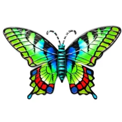 Online Butterfly Vægskilt Have Ornament 18,5x0,3x12cm - Grøn Havedekorationer
