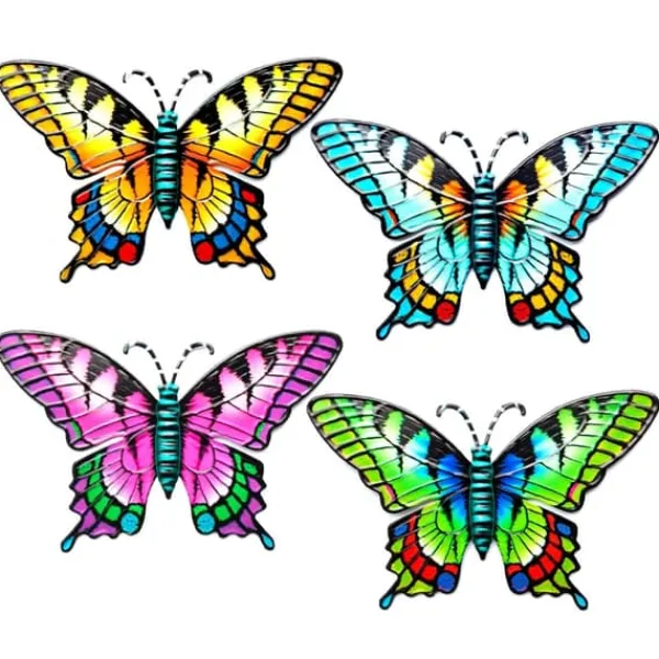 Online Butterfly Vægskilt Have Ornament 18,5x0,3x12cm - Grøn Havedekorationer