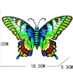 Online Butterfly Vægskilt Have Ornament 18,5x0,3x12cm - Grøn Havedekorationer