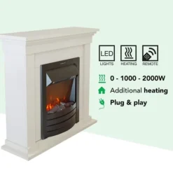 Pejse^Calgary elektrisk pejs - 1800 watt varme