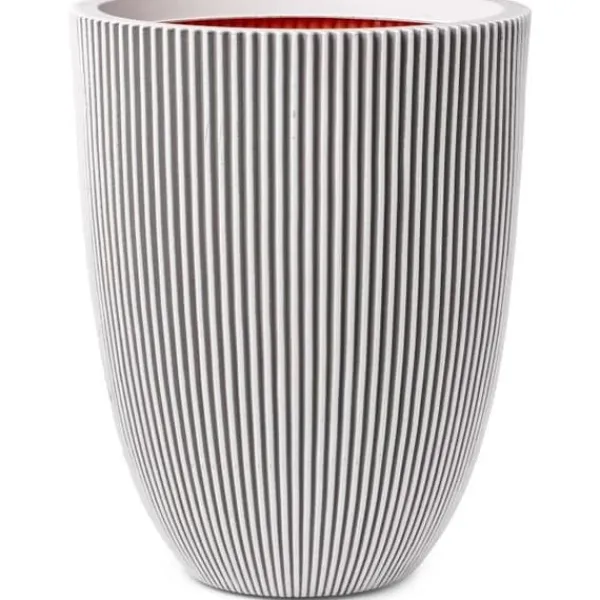Sale Capi Elegant vas Groove 34x46 cm elfenben 445498 Krukker & Plantebeholdere