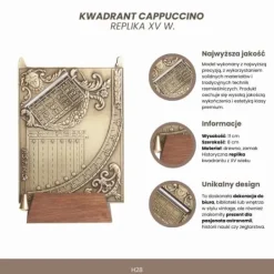 Online Cappuccino-kvadrant – replika fra det 15. århundrede – gave til astronom eller sømand – H28 Havedekorationer