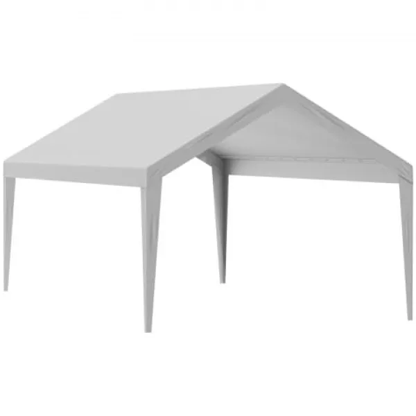 Carport udskiftningsoverdækning, 610x364x95 cm, grå, vandtæt Telte & Lysthuse