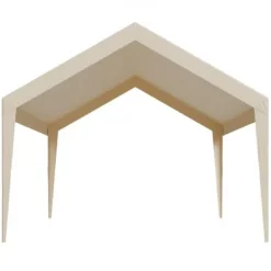 Outlet Carport udskiftningspresenning 3,6x6 m beige, vandtæt, kraftig Skure, Garager & Carports