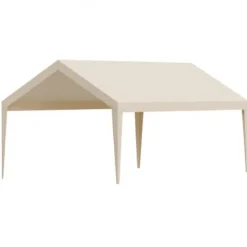Outlet Carport udskiftningspresenning 3,6x6 m beige, vandtæt, kraftig Skure, Garager & Carports