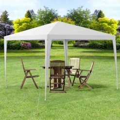 Best [casa.pro]® Havepavillon - Partytelt - foldelig - vandtæt - 300x300x255cm - hvid Telte & Lysthuse