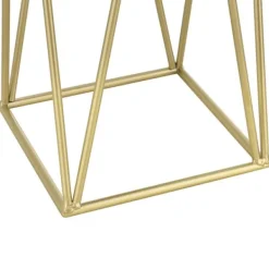 Best [casa.pro]® Plantestativ sæt - 2 stk. - med indbyggede krukker - 47x21,5cm - 71x26,5cm - metal / messing-sort Plantestativer