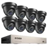 Sikkerhedsmonitorer & Videokameraer^CCTV Sikkerhedskamera System, 8 Kanaler, HD 1080P, Ingen