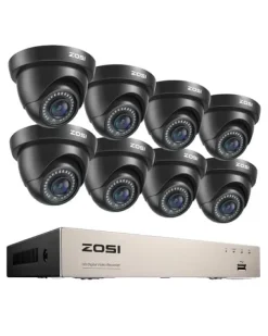Sikkerhedsmonitorer & Videokameraer^CCTV Sikkerhedskamera System, 8 Kanaler, HD 1080P, Ingen