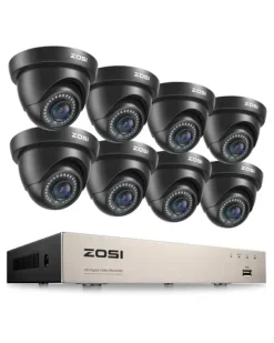 Sikkerhedsmonitorer & Videokameraer^CCTV Sikkerhedskamera System, 8 Kanaler, HD 1080P, Ingen