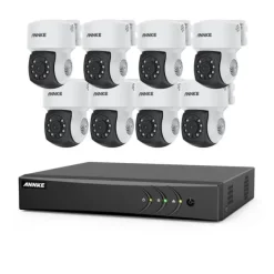 Sikkerhedsmonitorer & Videokameraer^CCTV Sikkerhedskamera System, 1080P Høj Klarhed, Smarte Detektionsfunktioner,8STK, 1T