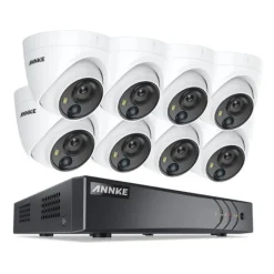 Sikkerhedsmonitorer & Videokameraer^CCTV Sikkerhedssystem, 5MP Ultra HD, 8 Kanal,1T, 8Pcs Kamera sæt