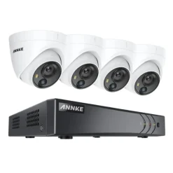 Clearance CCTV Sikkerhedssystem, 5MP Ultra HD, 8 Kanal,1T, 4Pcs kamera sæt Sikkerhedsmonitorer & Videokameraer