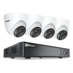 Clearance CCTV Sikkerhedssystem, 5MP Ultra HD, 8 Kanal,1T, 4Pcs kamera sæt Sikkerhedsmonitorer & Videokameraer