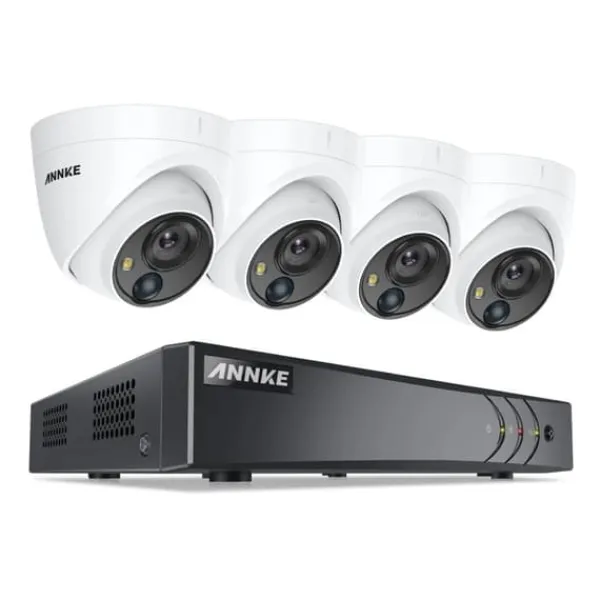 Clearance CCTV Sikkerhedssystem, 5MP Ultra HD, 8 Kanal,1T, 4Pcs kamera sæt Sikkerhedsmonitorer & Videokameraer