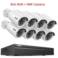 Sale CCTV Sikkerhedssystem, 5MP/3MP Opløsning, IP66 Vandtæt, 8PCS 5MP, Ingen Sikkerhedsmonitorer & Videokameraer
