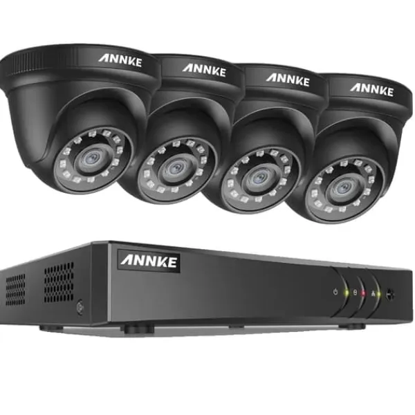 Best CCTV-system, 5MP opløsning, nattevisions teknologi,Sort, 4T Sikkerhedsmonitorer & Videokameraer