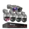 Online CCTV-system, 8MP opløsning, tovejskommunikation,8CH NVR 6 Kamera A, 1T Sikkerhedsmonitorer & Videokameraer