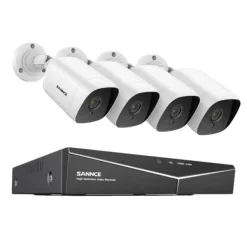 Best CCTV-system, 1080P opløsning, 4 kameraer inkluderet,4CH DVR 4 Kamera, 1T Sikkerhedsmonitorer & Videokameraer
