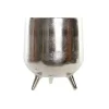 Hot Centerpiece Home ESPRIT Silver Aluminium 21 x 21 x 25 cm Krukker & Plantebeholdere