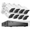Sikkerhedsmonitorer & Videokameraer^8CH DVR CCTV Sikkerhedssystem, 5MP Ultra HD Opløsning, Infrarød Nattesyn,5MP CMOS Kamera-a, Ingen