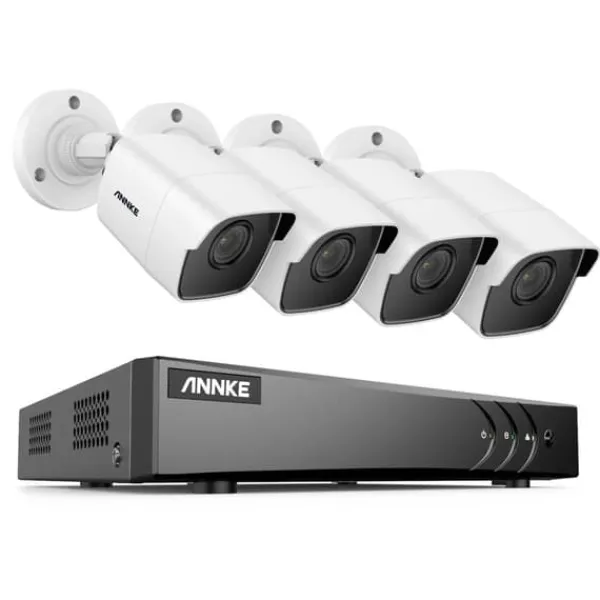 New 8CH DVR CCTV Sikkerhedssystem, 5MP Ultra HD Opløsning, Infrarød Nattesyn,5MP CMOS Kamera-a, 4T Sikkerhedsmonitorer & Videokameraer