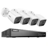 Outlet 8CH DVR Sikkerhedssystem, 4K Ultra HD Opløsning, Smart Bevægelsesdetektion,8CH DVR 4 stk. kamera, Ingen Sikkerhedsmonitorer & Videokameraer