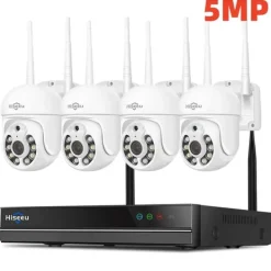 16CH NVR Sikkerhedssystem, 5MP Høj Opløsning, IP66 Vandtæt,EU stik, 16CH NVR 5MP 4 Cas, Ingen Sikkerhedsmonitorer & Videokameraer