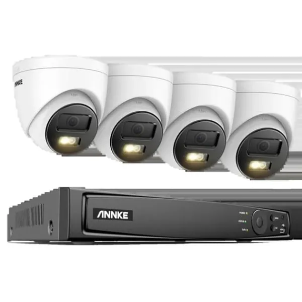 Outlet 8CH NVR Sikkerhedssystem, 8MP Høj Opløsning, Fjernadgangsfunktionalitet,8CH NVR 4PCS Kamera-a, 2T Sikkerhedsmonitorer & Videokameraer