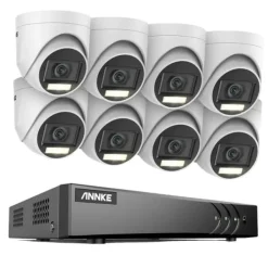16CH Sikkerhedskamera System, 5MP Høj Opløsning, Avanceret Bevægelsesdetektion,16CH 8PCS Sæt, Ingen Sikkerhedsmonitorer & Videokameraer