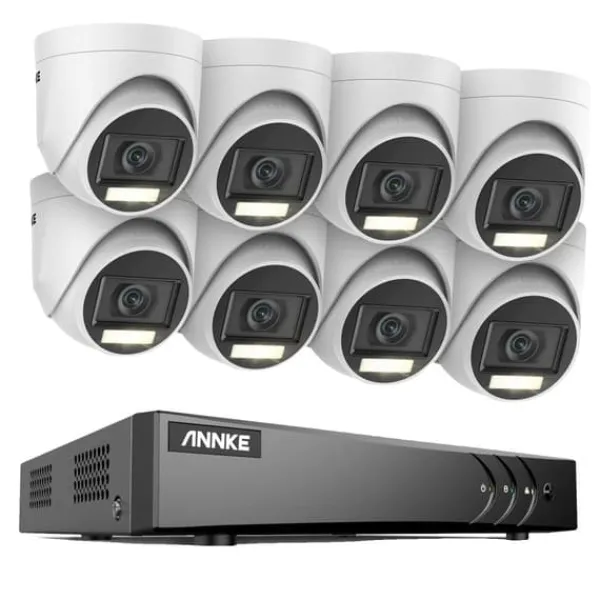 16CH Sikkerhedskamera System, 5MP Høj Opløsning, Avanceret Bevægelsesdetektion,16CH 8PCS Sæt, Ingen Sikkerhedsmonitorer & Videokameraer
