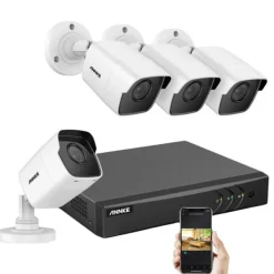 Sikkerhedsmonitorer & Videokameraer^8CH Videoovervågningssystem, 5MP Klarhed, Mobil Fjernovervågning,R4BGR4BG, ToT