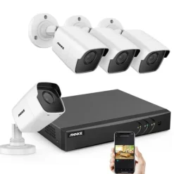 Sikkerhedsmonitorer & Videokameraer^8CH Videoovervågningssystem, 5MP Klarhed, Mobil Fjernovervågning,R4BGR4BG, ToT