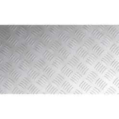 Discount Checker plader 2 stk. i aluminium - Skridsikre og vandafvisende | Størrelse: 70x40 cm | Farve: Sølv Pejse