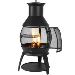 Outlet Chiminea, 50x110 cm, Sort, Jern Pejse