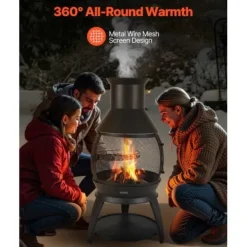 Outlet Chiminea, 50x110 cm, Sort, Jern Pejse
