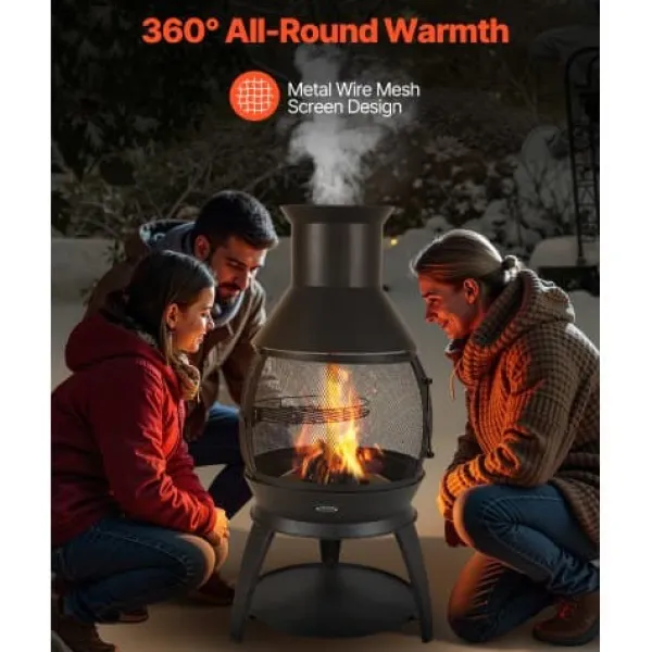 Outlet Chiminea, 50x110 cm, Sort, Jern Pejse