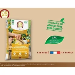 Jord & Sand^Citrus- og middelhavsplantejord - BRUN GULD - OBRTAGR6U - 6L - Oliventræer, palmer og cycas
