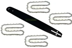 Havemaskiner^50cm / 1,5mm / 0,325" / 76 TG Sværd + 4X kæde for mange motorsav motorsav
