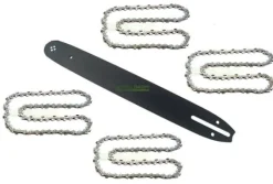 Havemaskiner^40cm 1,3 mm 3/8" 56 TG Sværd +4X kæde for ALKO KE40/16 BKS40/40 KB4000 KB4500