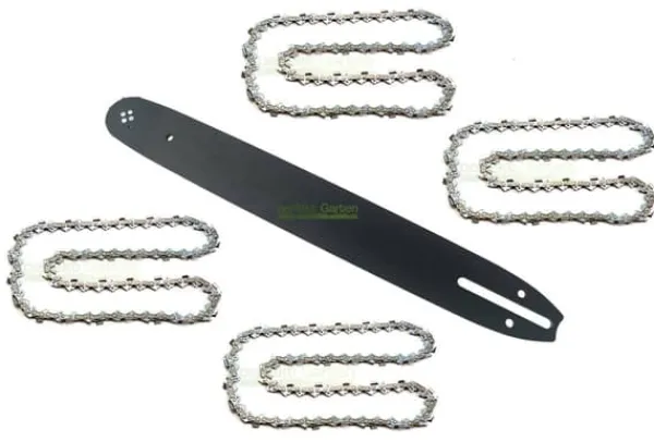 Havemaskiner^40cm 1,3 mm 3/8" 56 TG Sværd +4X kæde for ALKO KE40/16 BKS40/40 KB4000 KB4500