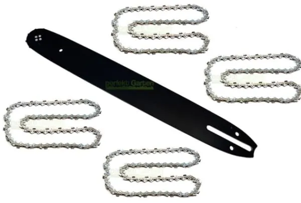 New 38cm 1,5mm 0,325" 64TG Sværd +4 kæde for Scheppach CSH46 /(CSH 46) motorsav Havemaskiner