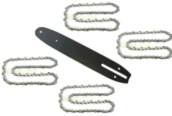 Havemaskiner^25cm 1,3mm 3/8 40TG Sværd +4X kæde for Parkside PKSA 20-Li D4