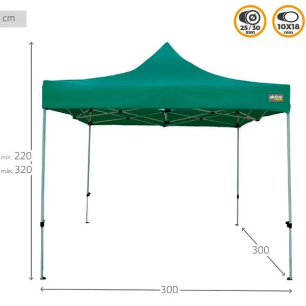 Discount Color Baby Folde Cenor Justerbar Højde 300x300x220 Cm Grøn Telte & Lysthuse